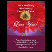 Red Daisy Flower Painting - Multi flyers