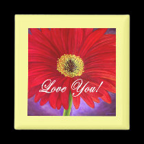 Red Daisy Flower Painting - Multi magnets by JUDERM Red Daisy Flower Painting - Multi magnets