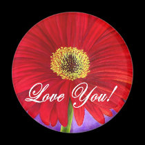 Red Daisy Flower Painting - Multi magnets by JUDERM Red Daisy Flower Painting - Multi magnets