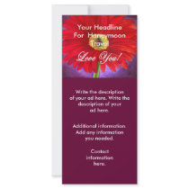 Red Daisy Flower Painting - Multi Rack Cards
