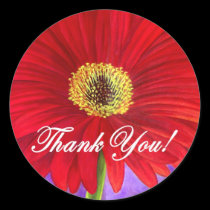 Red Daisy Flower Painting - Multi stickers