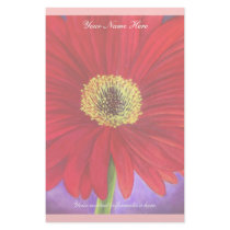 Red Daisy Flower Painting - Multi stationery