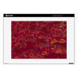 Red Daisy Flower Laptop Decals