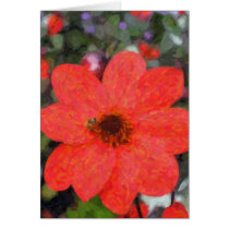 Red Daisy Note Card