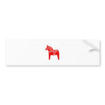Red Dala Horse Bumper Stickers