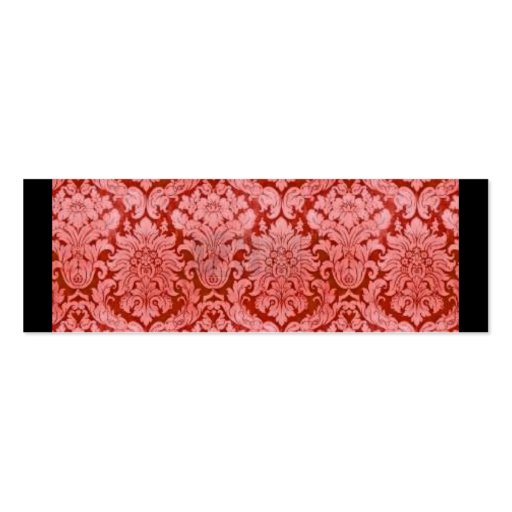 RED DAMASK BUSINESS CARD TEMPLATES (back side)