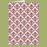 Red Damask Greeting Cards