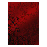 Red Damask Gothic Wedding Custom Announcements