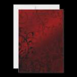 Red Damask Gothic Wedding Custom Announcements