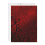 Red Damask Gothic Wedding Custom Announcements