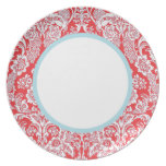 Red Damask  |  Holiday Plates
