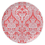Red Damask  |  Holiday Plates