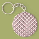 Red Damask Keychain