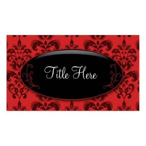 Red Damask Opal Business Card