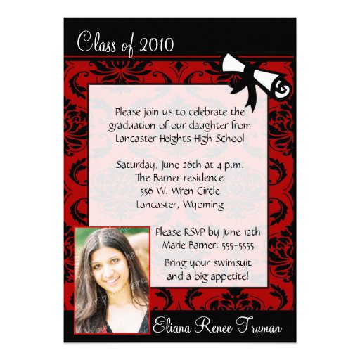 Blank Graduation Invitations