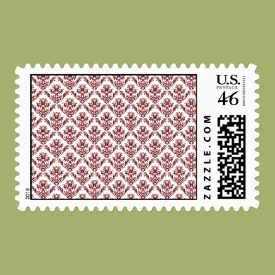 Red Damask Stamps Zazzle_stamp Red Damask Stamps Zazzle_stamp