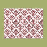 Red Damask Postcard