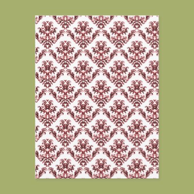 Red Damask Post Card Zazzle_postcard Red Damask Post Card Zazzle_postcard