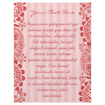 Red Damask Striped Swirled Flyer