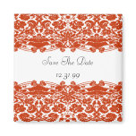 Red Damask Wedding magnets