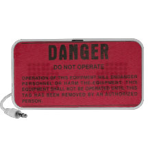 Red Danger Tag Speaker System
