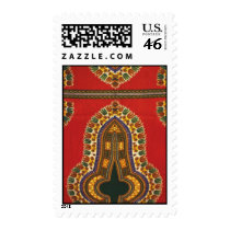 Red Dashiki print stamp