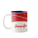 Red Dazzling Star Curves Mug