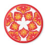 Red Decorative Floral Tiles Magnet