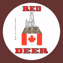 Red Deer, Canada, Oil Rig Sticker by boozykelly Red Deer, Canada, Oil Rig Sticker