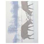 Red deer stags locking horns, Nottingham, England Letterhead Design