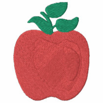 Red Delicious Apple Embroidered Design Teacher embroidered shirts