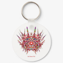 Red Demon Fish keychains
