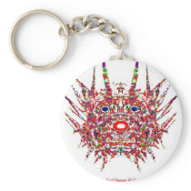 Red Demon Fish keychains