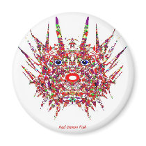 Red Demon Fish magnets