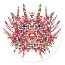 Red Demon Fish stickers