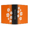 Red Designer White Flowers Binders binder