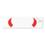 red devil horns icon bumper sticker