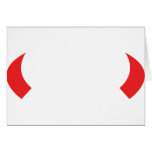 red devil horns icon cards