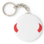 red devil horns icon key chain
