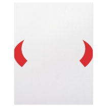 red devil horns icon letterhead