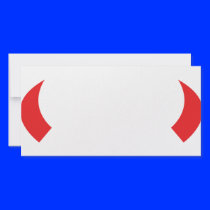 red devil horns icon photo card template