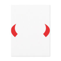 red devil horns icon postcards