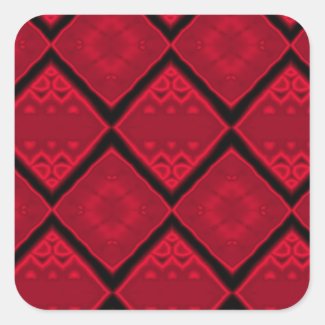 red diamonds pattern sticker