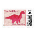 Red Dinosaur Postage postage