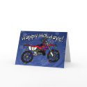 Red Dirt Bike Christmas Card by RabidMX Red Dirt Bike Christmas Card