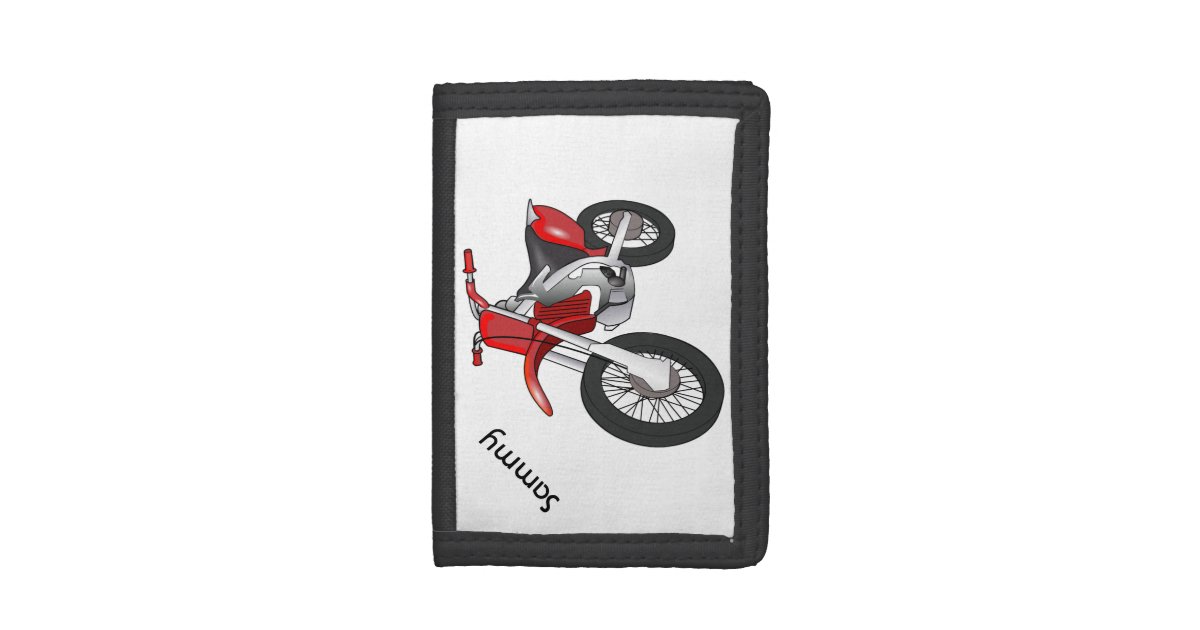 Red Dirt Bike Motorcycle Wallet Zazzle