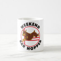 Red Doberman Agility Weekend Bar Hopper Mug