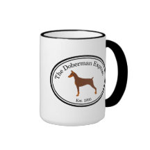 Red Doberman Express Coffee Mug