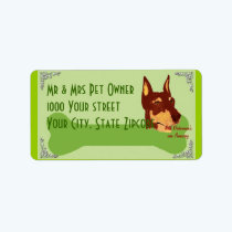 Red Doberman Pinschers are Amazing labels