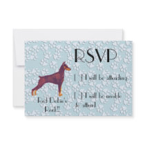 Red Doberman Pinschers Rock!! Invitation
